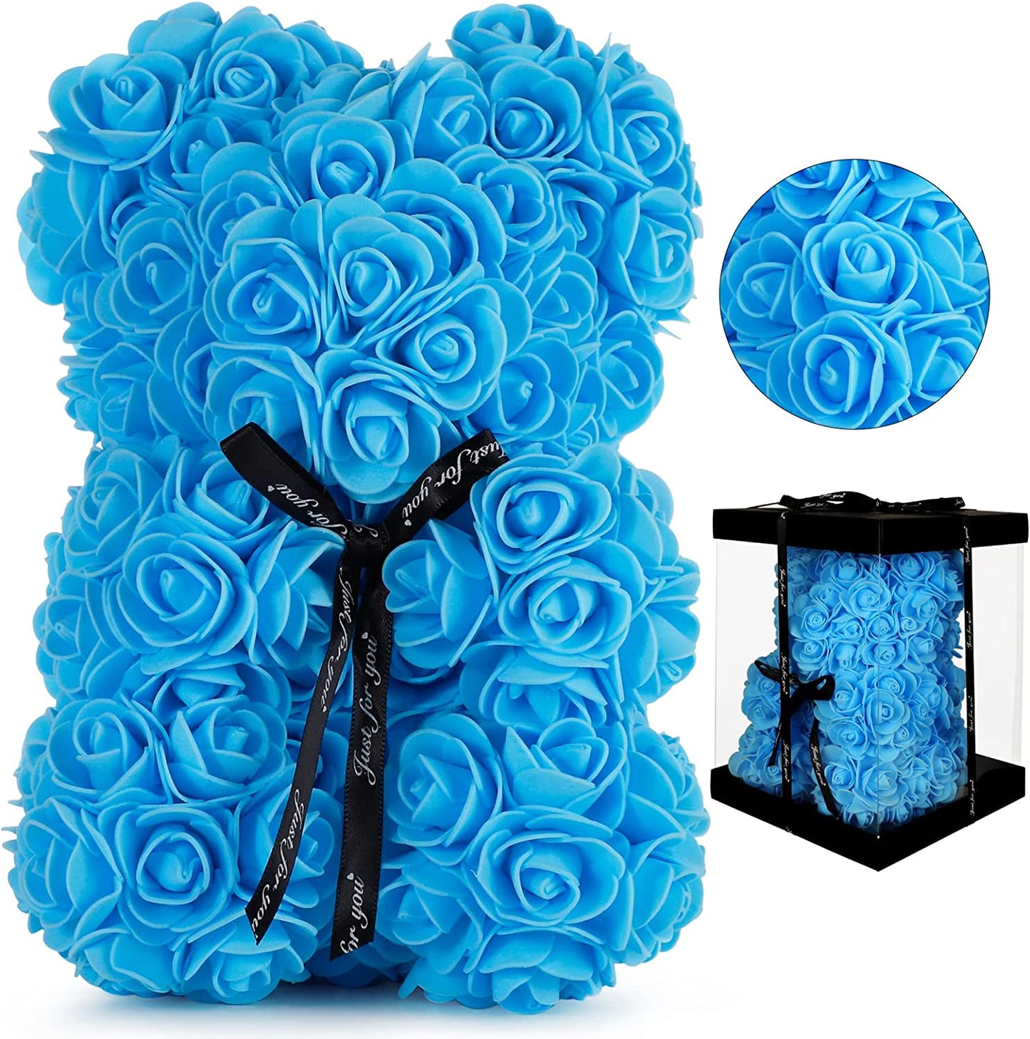 Valentines Day Gifts, Valentines Day Rose Gifts Teddy Bear for Her, Handmade Bear Rose Gifts, Gifts for Women, Eternal Happy Birthday, Mother'S Day, Ladies Wedding, Valentine'S Day1